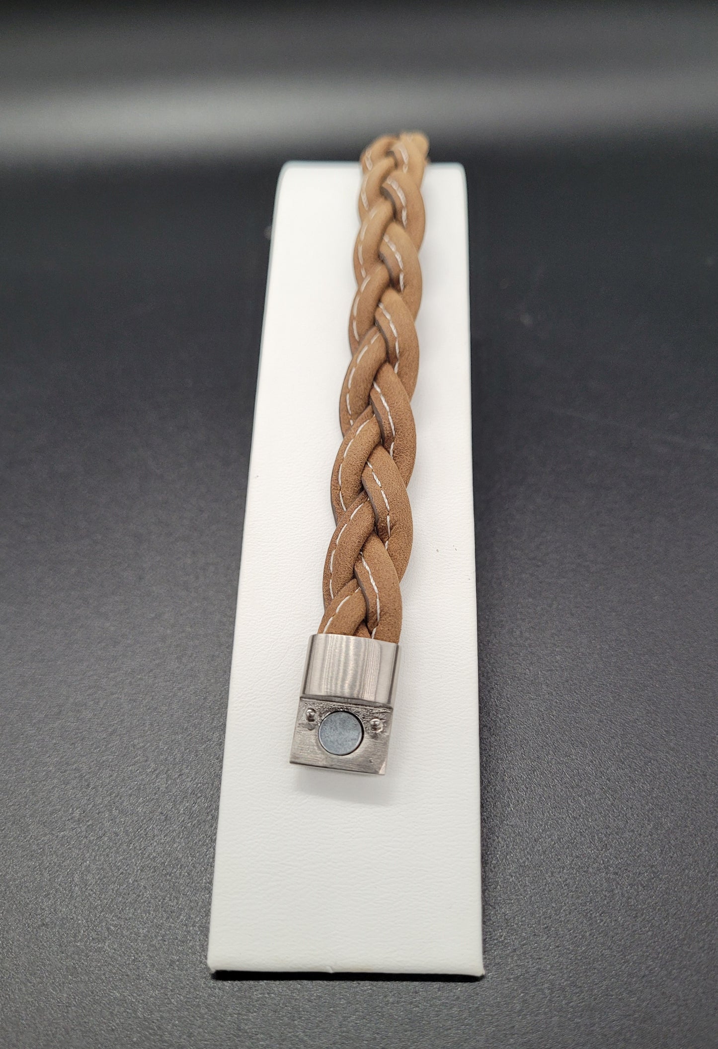 ABL-2002 Armband Echtleder braun mit Edelstahlverschluss