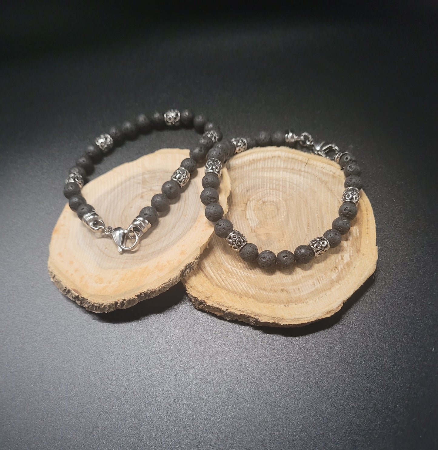 ABLAE-2015 Armband Lavastein EV Flower