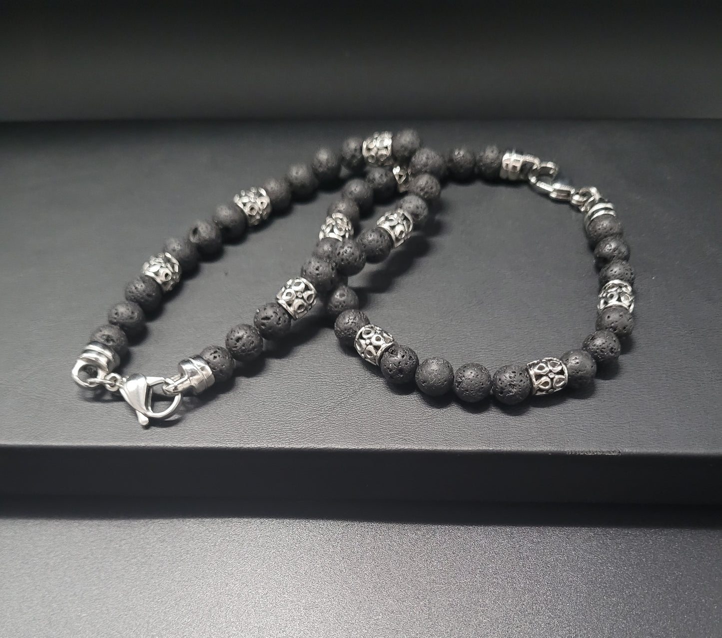 ABLAE-2015 Armband Lavastein EV Flower