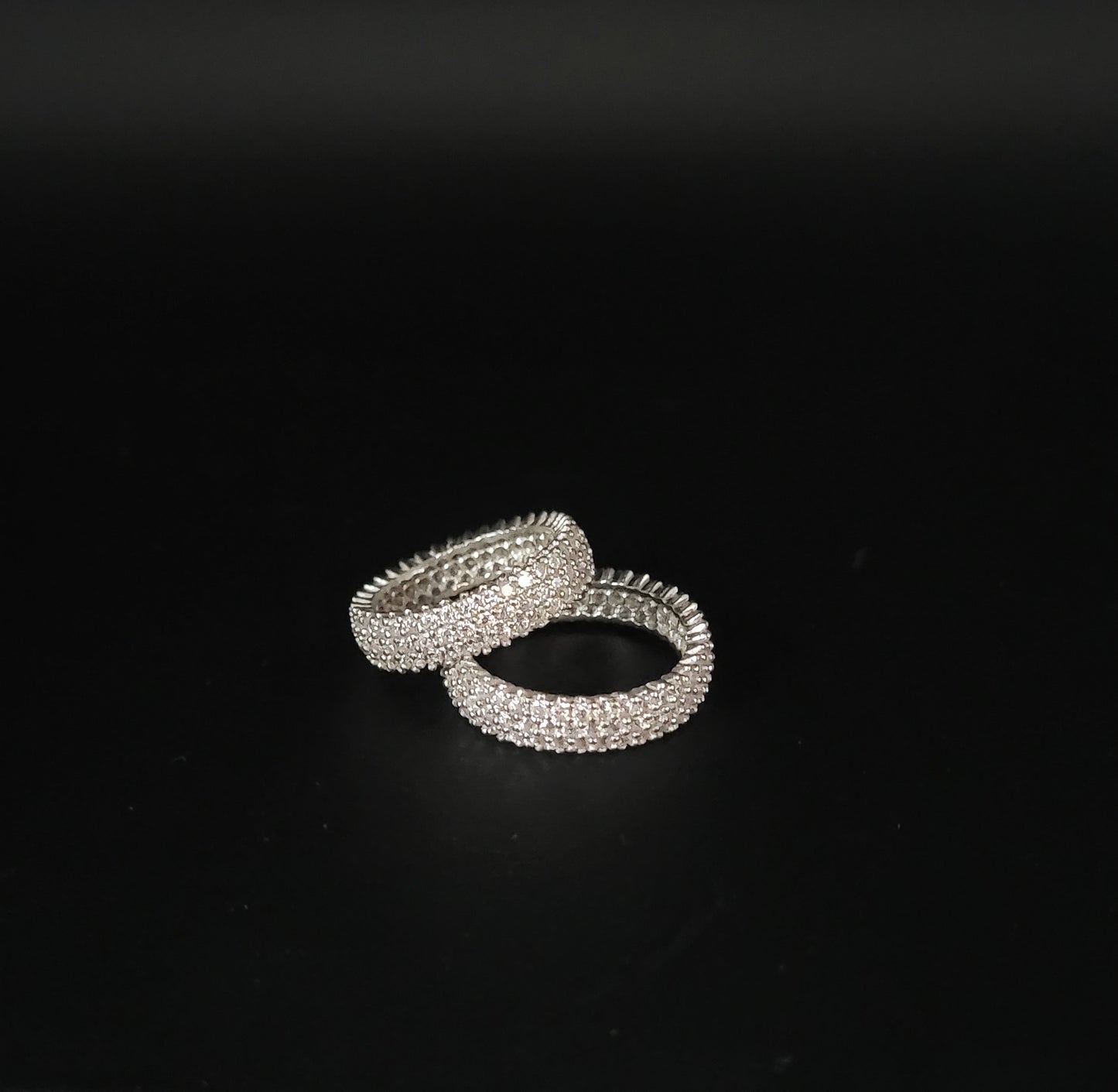 RS-1002 Silberring mit weißen Zirkonia
