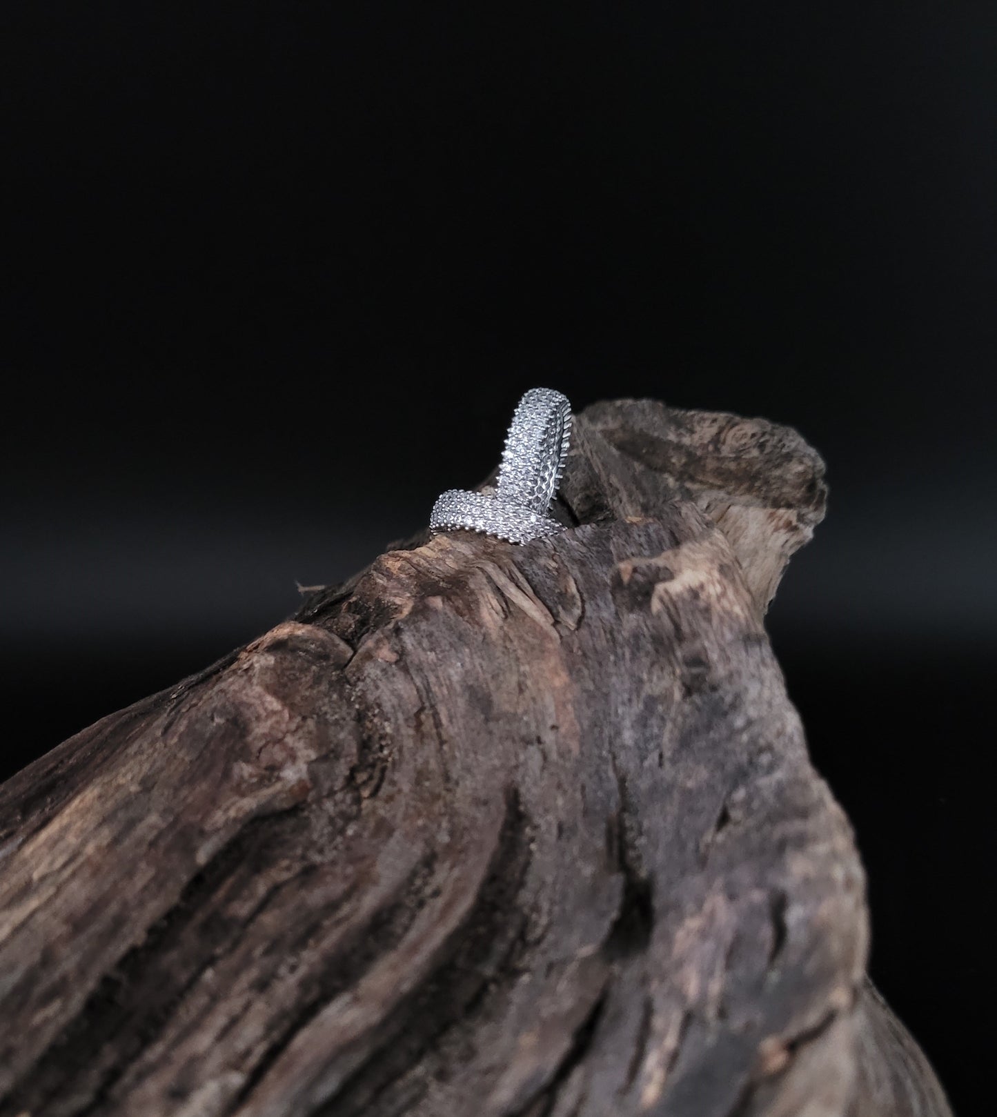 RS-1002 Silberring mit weißen Zirkonia