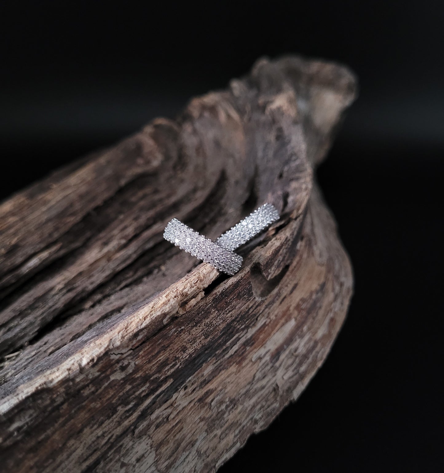 RS-1002 Silberring mit weißen Zirkonia