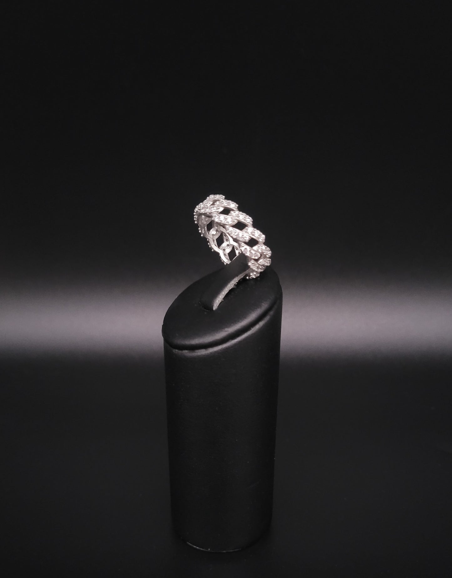 RS-1030 Silberring mit weißen Zirkonia