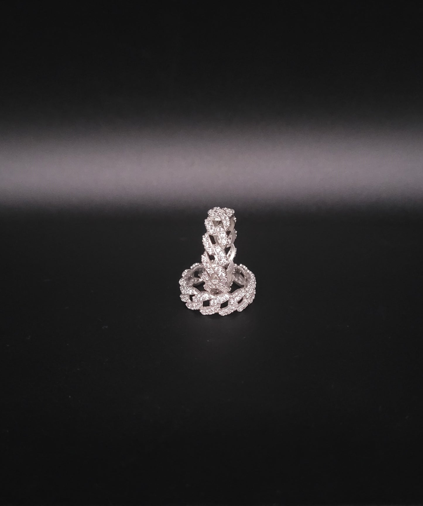 RS-1030 Silberring mit weißen Zirkonia