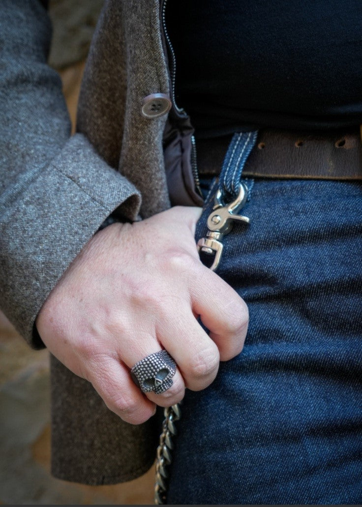 RE-1001 Skull Ring Edelstahl